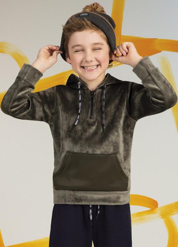 Cativa Kids - Blusão com Cadarço Personalizado Verde