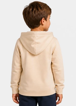 Select - Blusão com Capuz Infantil Masculino Estampa Bege - SELECT