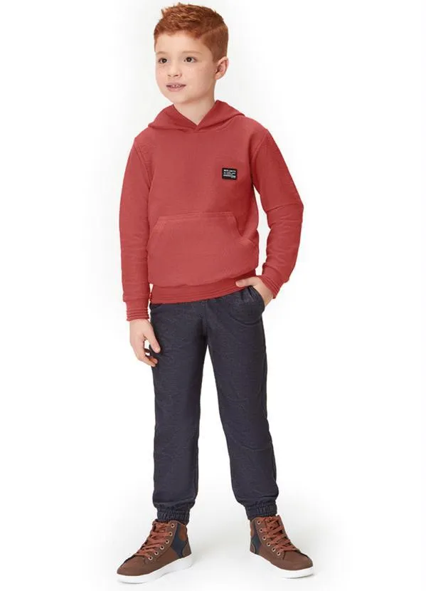 Marisol - Blusão com Capuz Infantil Menino Laranja 2