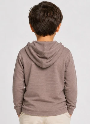 Select - Blusão com Capuz Masculino Infantil Marrom - SELECT