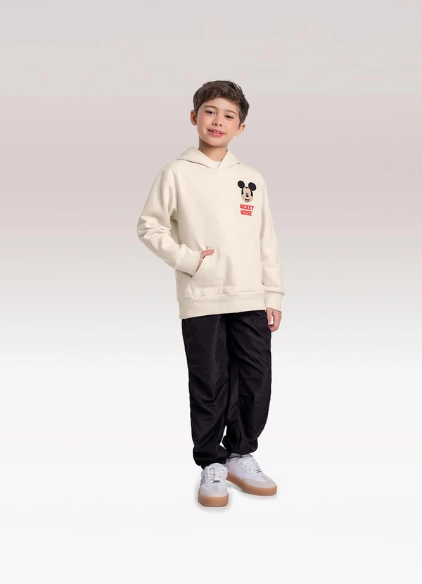 Fakini Kids - Blusão com Capuz Mickey Bege