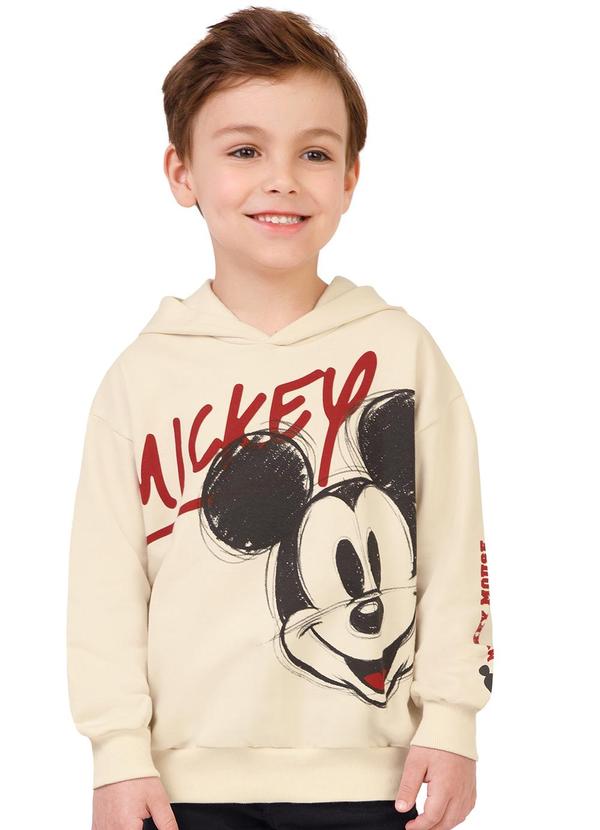 Malwee Kids - Blusão com Capuz Mickey Mouse® Bege