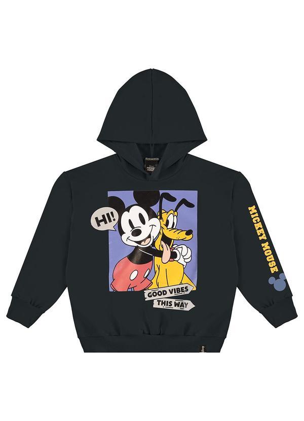Malwee Kids - Blusão com Capuz Mickey Mouse®Preto