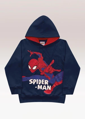 Fakini Kids - Blusão com Capuz Spider-Man Azul - FAKINI KIDS