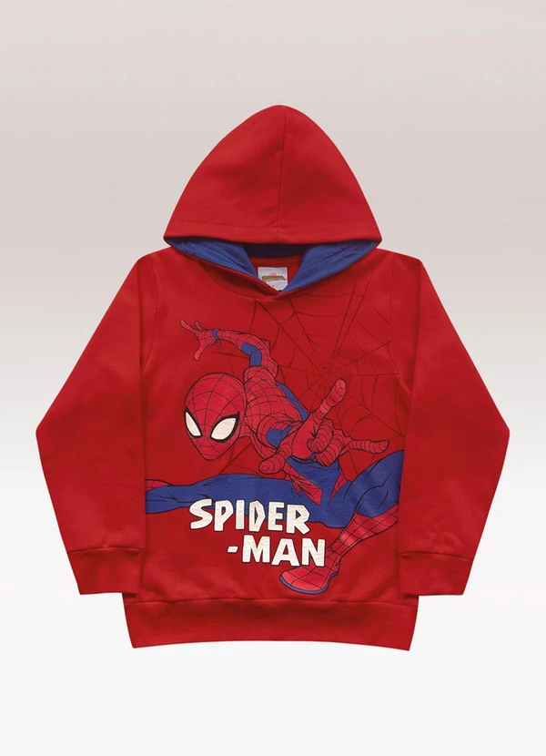Fakini Kids - Blusão com Capuz Spider-Man Vermelho 4