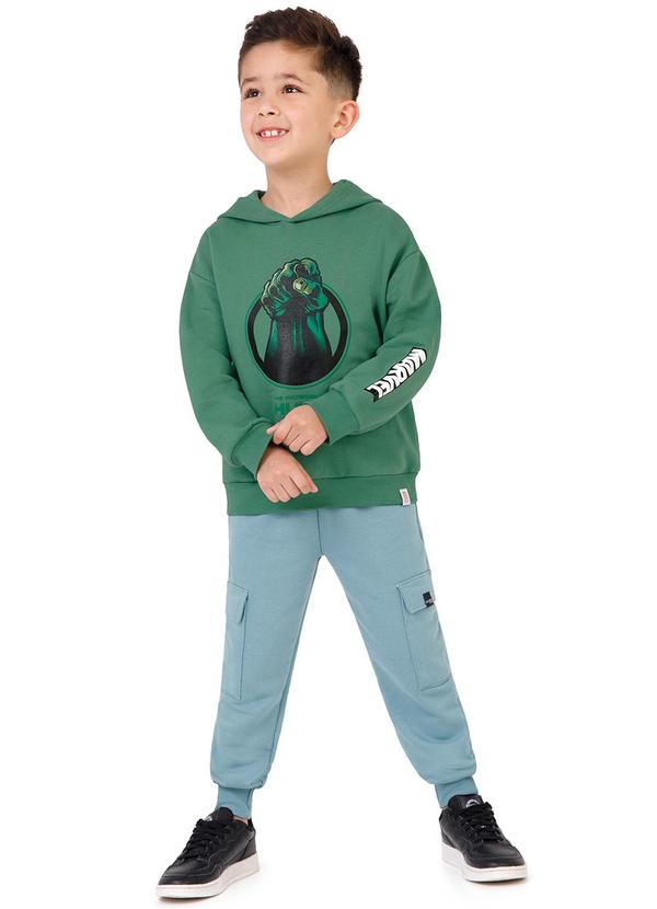 Malwee Kids - Blusão em Moletom Hulk® Menino Verde 2