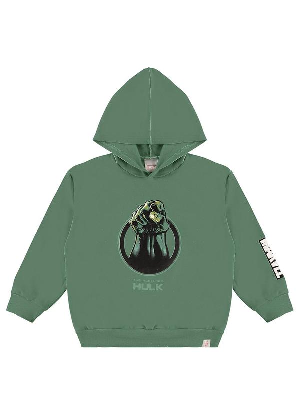 Malwee Kids - Blusão em Moletom Hulk® Menino Verde 3