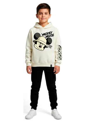 Malwee Kids - Blusão Flanelado Mickey Mouse® Bege - MALWEE KIDS