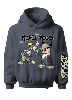 Malwee Kids - Blusão Flanelado Mickey Mouse® Cinza Escuro - MALWEE KIDS