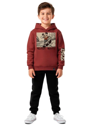 Malwee Kids - Blusão Flanelado Mickey Mouse® Terracota - MALWEE KIDS