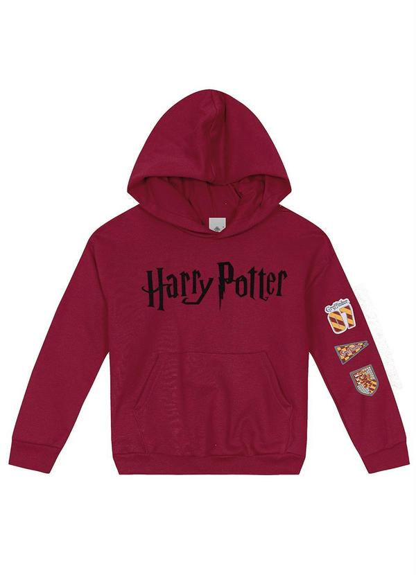 Carinhoso - Blusão Harry Potter Grifinória Moletom Vermelho