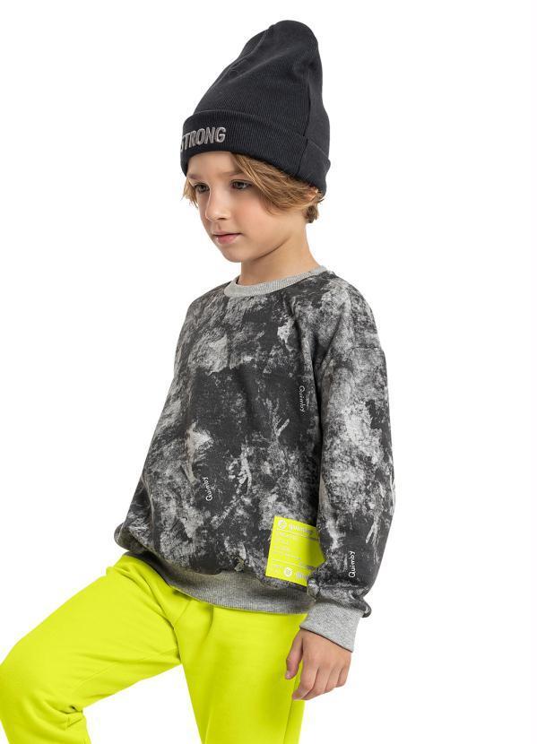 Quimby - Blusão Infantil em Moletinho Cinza