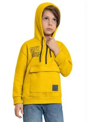 Quimby - Blusão Infantil em Moletom Amarelo - QUIMBY