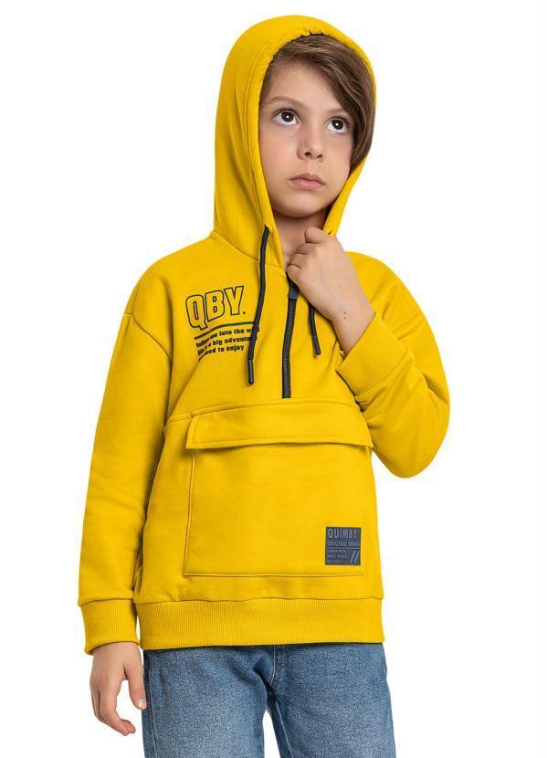 Quimby - Blusão Infantil em Moletom Amarelo