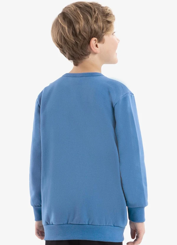 Rovi Kids - Blusão Infantil em Moletom Azul 2