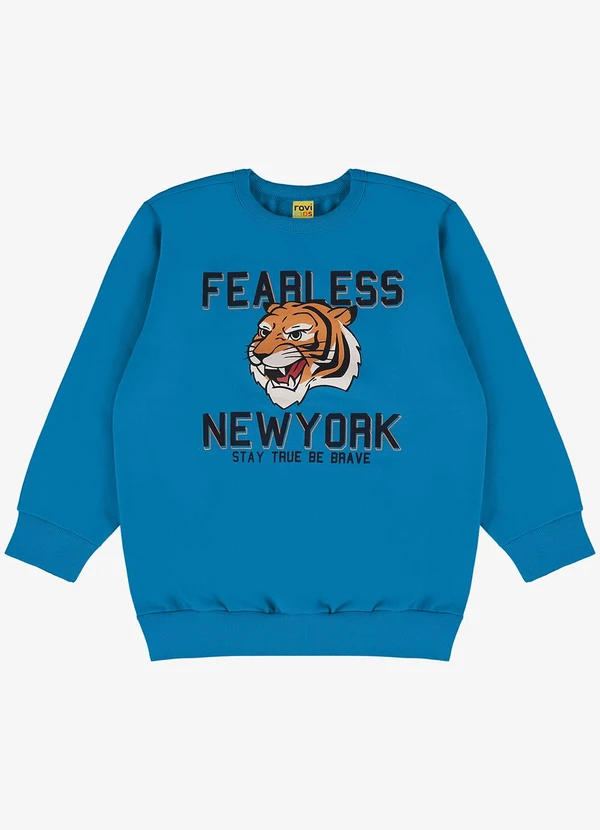 Rovi Kids - Blusão Infantil em Moletom Azul 5