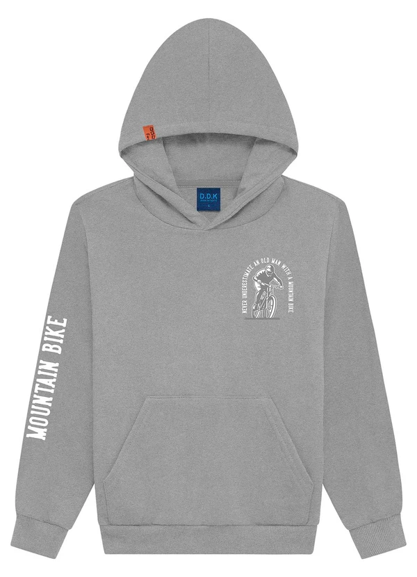 Ddk - Blusão Infantil em Moletom com Capuz Cinza 3