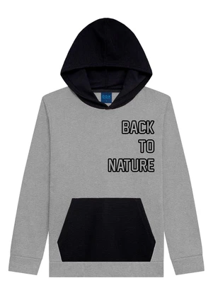 Ddk - Blusão Infantil em Moletom com Capuz Cinza - DDK