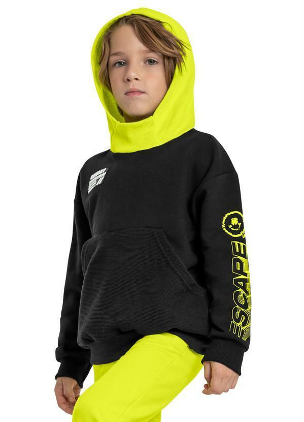 Quimby - Blusão Infantil em Moletom Preto