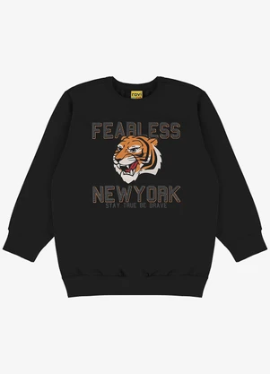 Rovi Kids - Blusão Infantil em Moletom Preto - ROVI KIDS