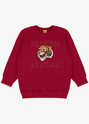 Rovi Kids - Blusão Infantil em Moletom Vermelho - ROVI KIDS