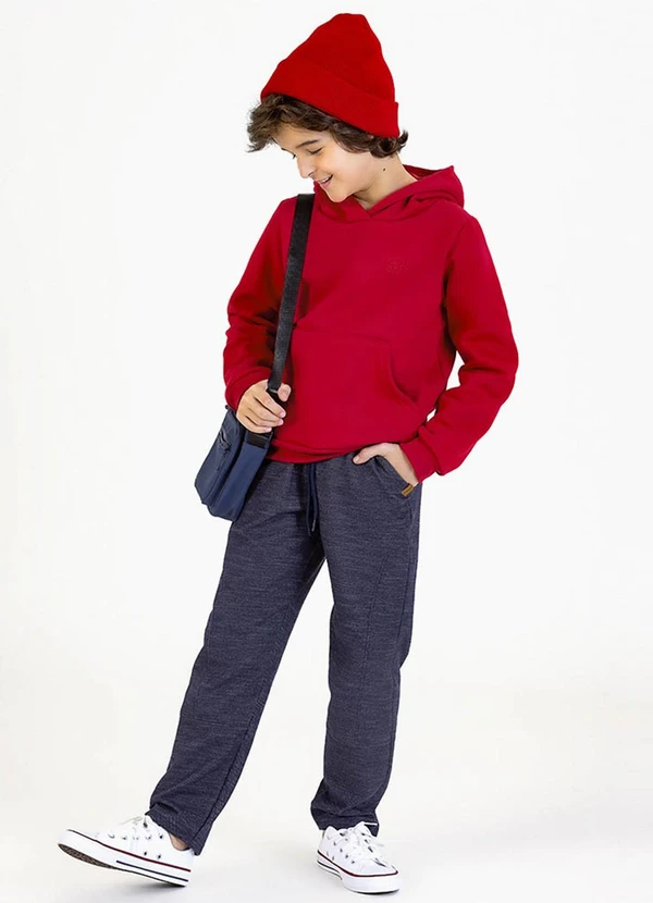 Soft Bonni - Blusão Infantil em Moletom Vermelho