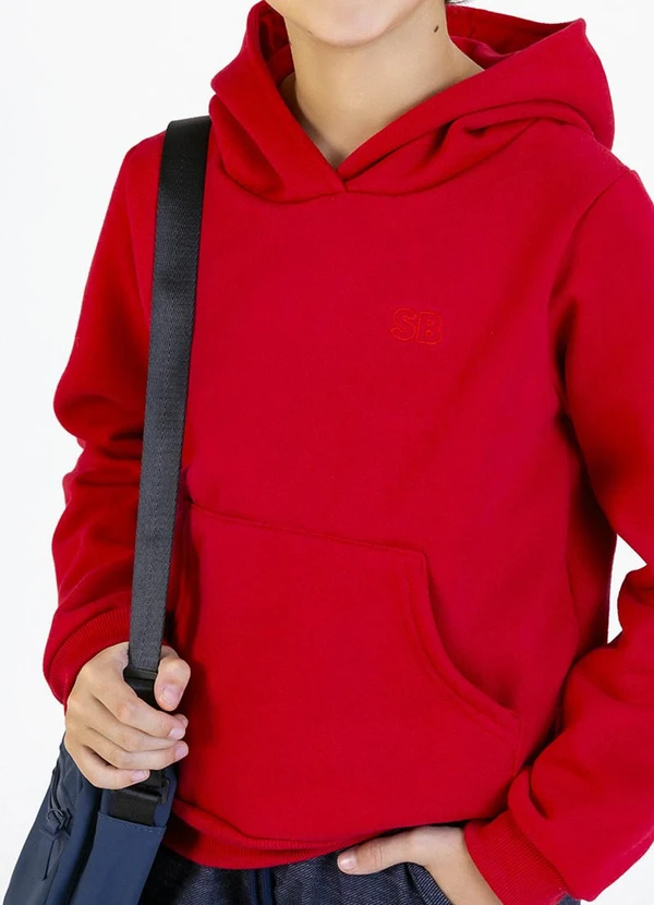 Soft Bonni - Blusão Infantil em Moletom Vermelho 2