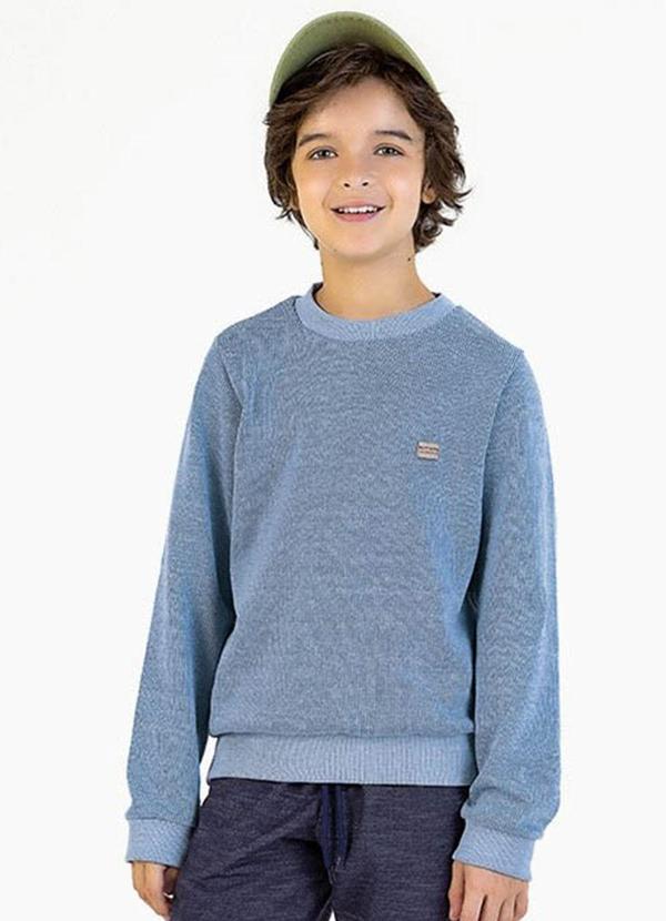 Soft Bonni - Blusão Infantil em Tricô Marajó Azul