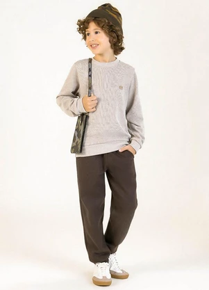 Soft Bonni - Blusão Infantil em Tricô Marajó Bege - SOFT BONNI