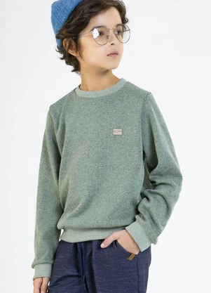 Soft Bonni - Blusão Infantil em Tricô Marajó Verde - SOFT BONNI