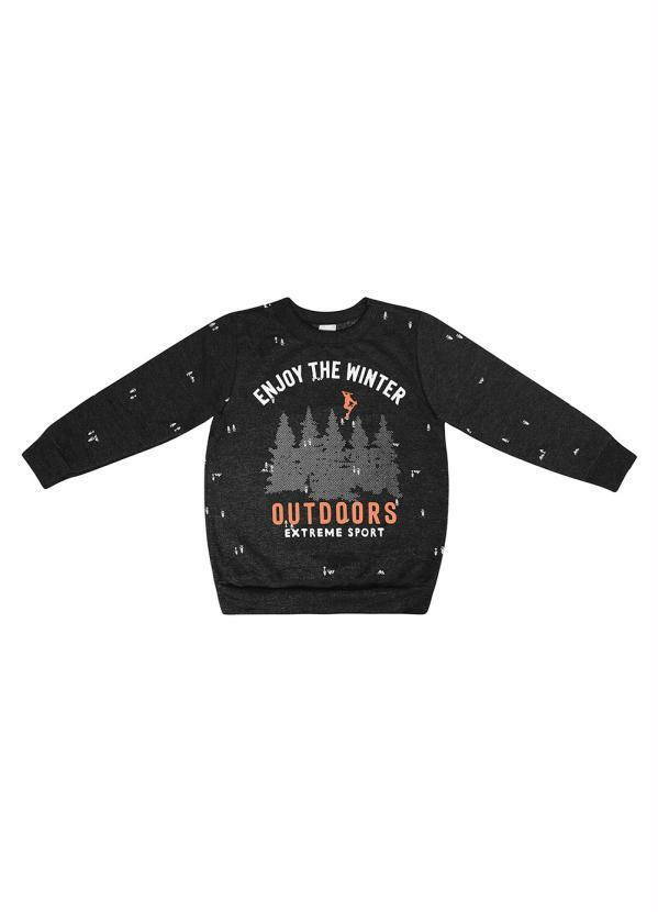 Rovi Kids - Blusão Infantil Menino Outdoor Preto