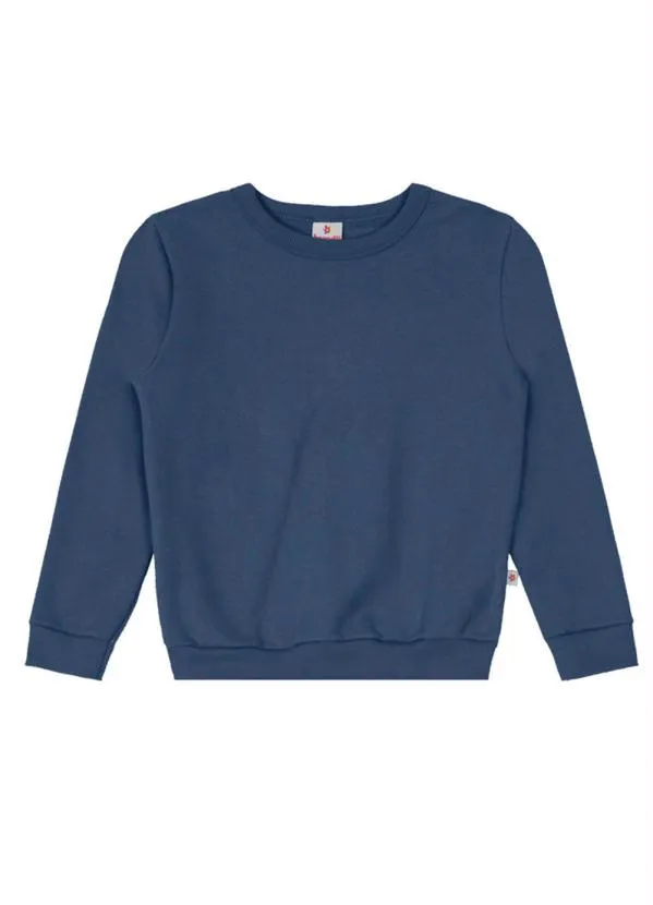 Brandili - Blusão Infantil Menino em Moletom Azul