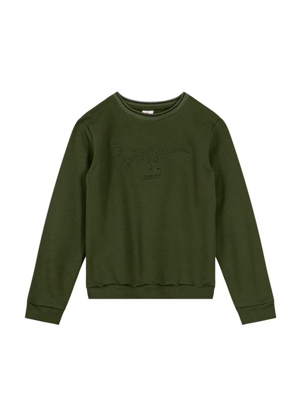 Brandili - Blusão Infantil Menino em Moletom Verde