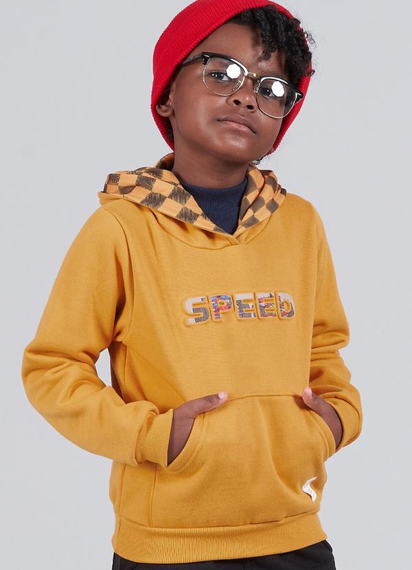 Soft Bonni - Blusão Infantil Menino Moletom Speed Amarelo 2