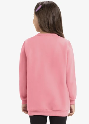 Rovi Kids - Blusão Infantil Moletom Básico Rosa - ROVI KIDS