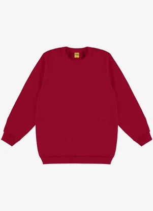 Rovi Kids - Blusão Infantil Moletom Básico Vermelho - ROVI KIDS