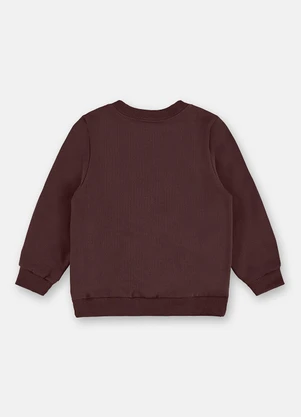 Up Baby - Blusão Infantil Moletom Felpado Marrom - UP BABY