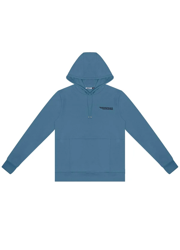 Minty - Blusão Juvenil Masculino com Capuz Azul