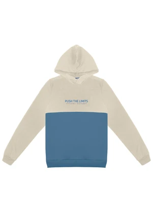 Minty - Blusão Juvenil Masculino com Capuz Bege - MINTY