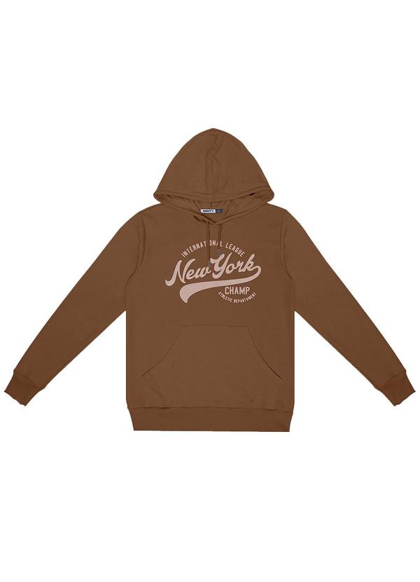 Minty - Blusão Juvenil Masculino com Capuz Marrom