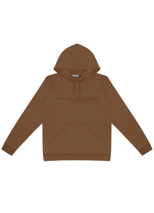 Minty - Blusão Juvenil Masculino com Capuz Marrom - MINTY