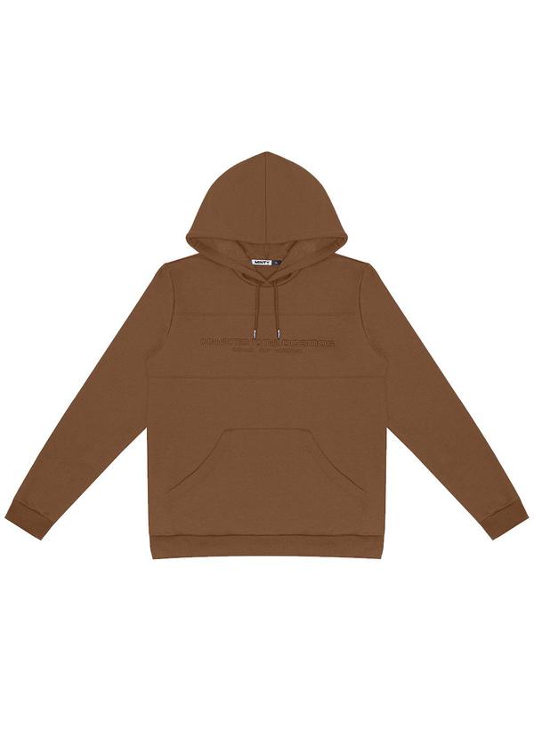 Minty - Blusão Juvenil Masculino com Capuz Marrom