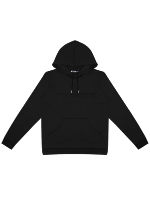 Minty - Blusão Juvenil Masculino com Capuz Preto - MINTY