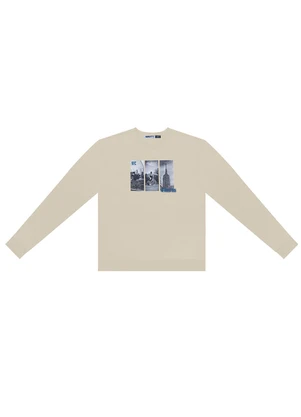 Minty - Blusão Juvenil Masculino em Moletom Bege - MINTY