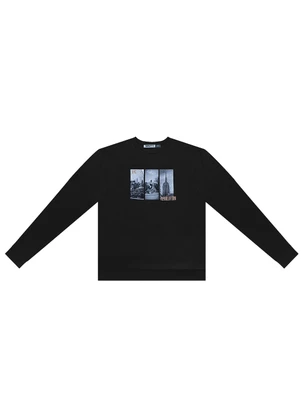 Minty - Blusão Juvenil Masculino em Moletom Preto - MINTY