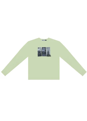 Minty - Blusão Juvenil Masculino em Moletom Verde - MINTY