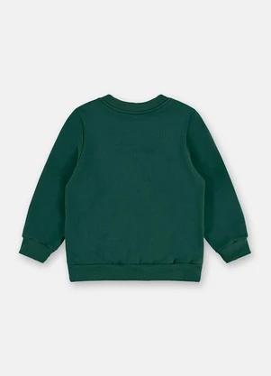 Up Baby - Blusão Liso em Moletom Felpado Verde - UP BABY