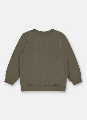 Up Baby - Blusão Liso em Moletom Felpado Verde - UP BABY