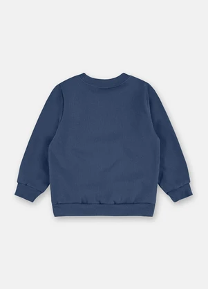 Up Baby - Blusão Liso Infantil Moletom Felpado Azul - UP BABY