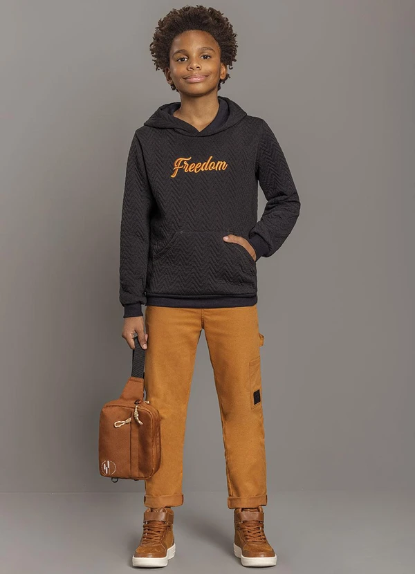 Ioluig - Blusão Menino Matelassê Preto 2